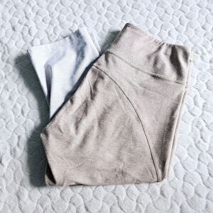 Outdoor Voices leggings cropped crops neutral gym athleisure athletic lounge Med